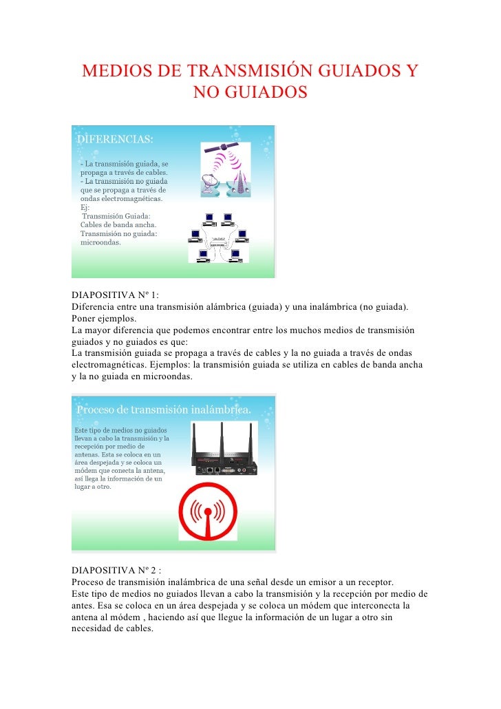 Medios de transmisión guiados y no guiados