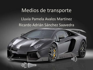 Medios de transporte
Lluvia Pamela Avalos Martínez
Ricardo Adrián Sánchez Saavedra
 