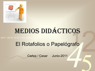 MEDIOS DIDÁCTICOS El Rotafolios o Papelógrafo Carlos / Cesar     Junio-2011 