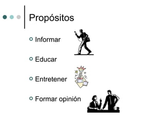 Propósitos Informar Educar Entretener Formar opinión