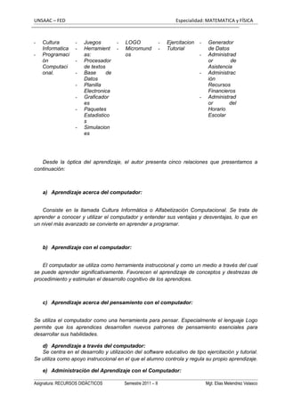 Medios y materiales educativos