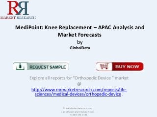 MediPoint: Knee Replacement – APAC Analysis and
Market Forecasts
by
GlobalData

Explore all reports for “Orthopedic Device ” market
@
http://www.rnrmarketresearch.com/reports/lifesciences/medical-devices/orthopedic-device .
© RnRMarketResearch.com ;
sales@rnrmarketresearch.com ;
+1 888 391 5441

 