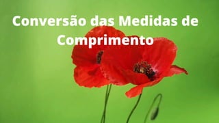 Conversão das Medidas de
Comprimento
 