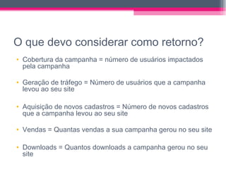 Medindo resultados de campanhas