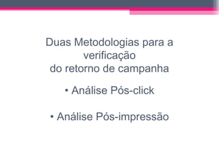 Medindo resultados de campanhas