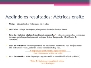 Medindo resultados de campanhas