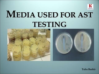 MEDIA USED FOR AST
TESTING
Tuba Bashir
 