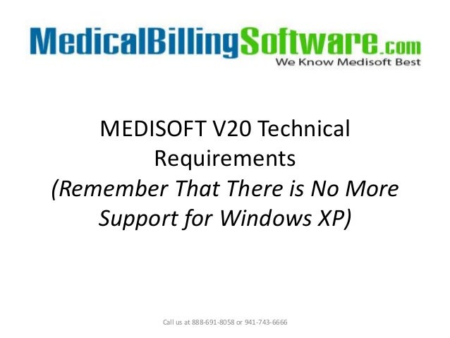 Medisoft Version 20 System Requirements and Technical Specifications