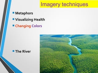 Metaphors
Visualizing Health
Changing Colors
The River
Imagery techniques
 