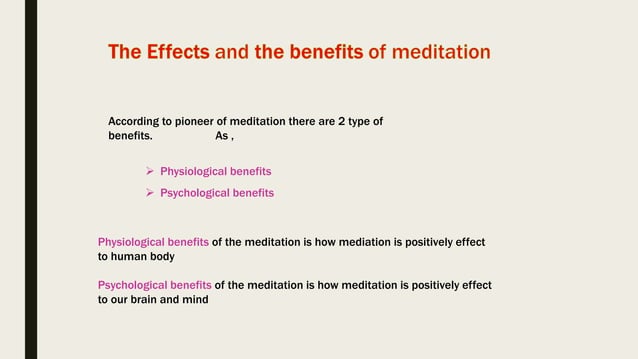 A Qualitative Approach to the Benefits of Meditation for Elderly Health