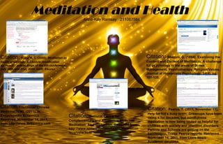 Meditation and health lab9