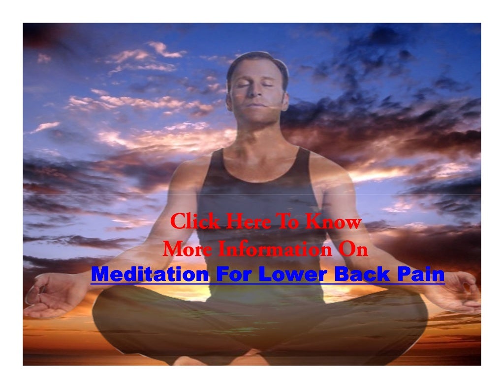 Meditation for lower back pain