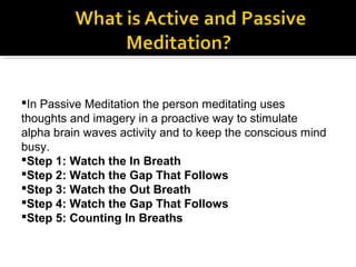 Meditation Passive and Active | PPT