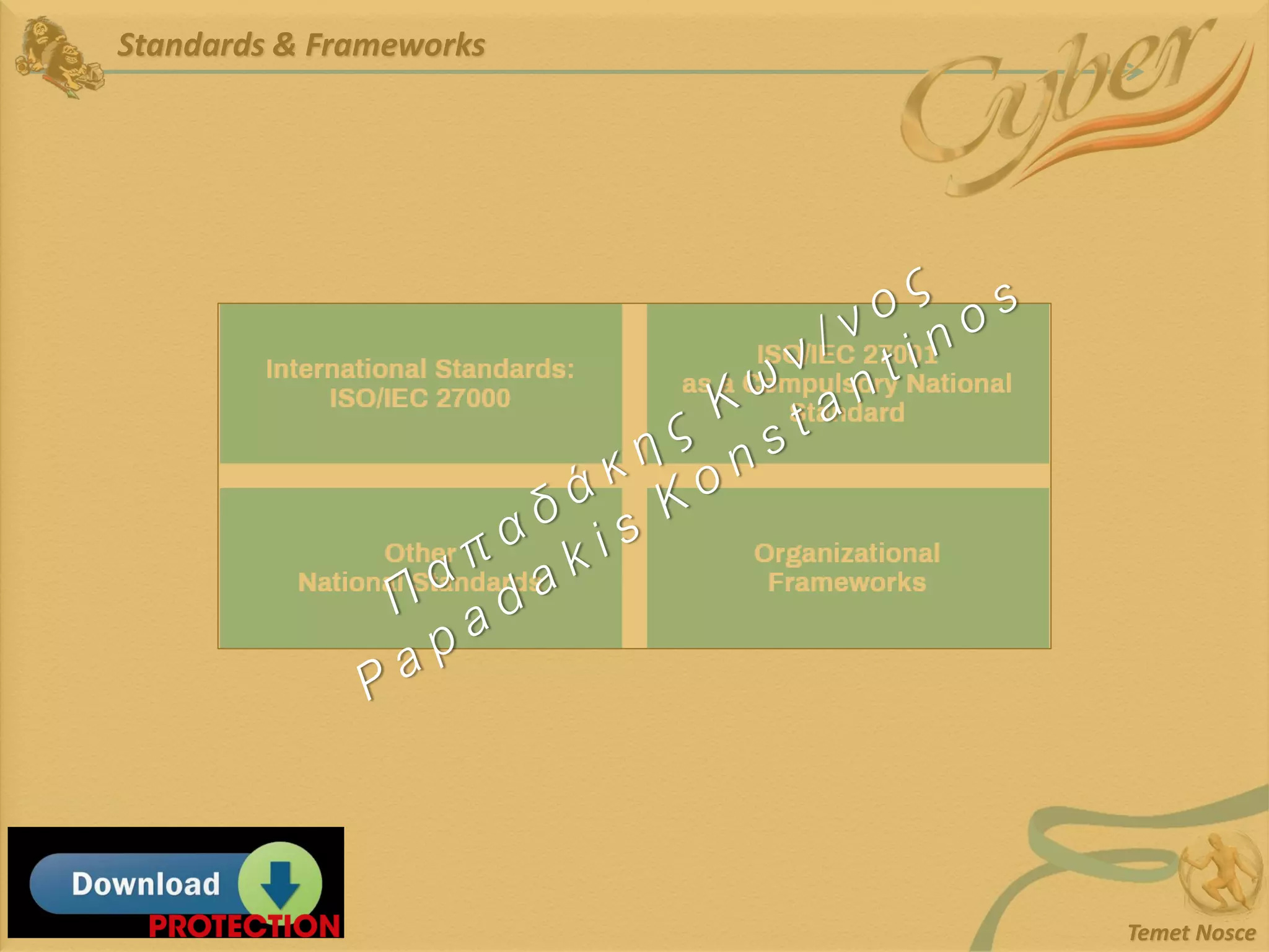 Standards & Frameworks
Temet Nosce
 