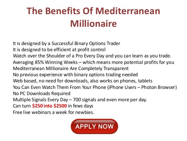 Binary options trading millionaires