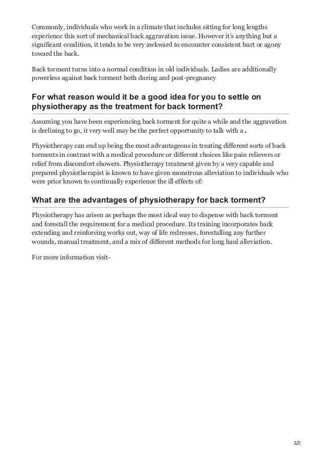 Physiotherapy For Back Pain physiotherapy-for-back-pain