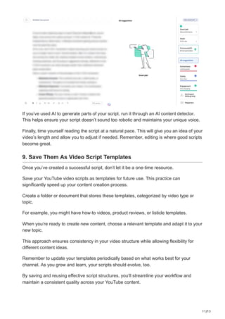 How To Write A YouTube Script INSANELY Fast Using AI | PDF
