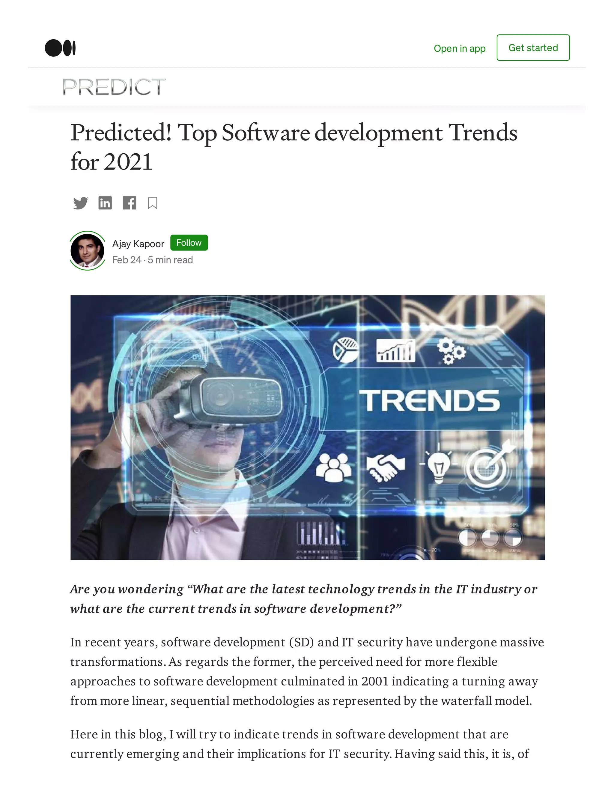 Predicted! Top Software Development Trends for 2021 | PDF