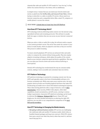 What is OTT Technology? | PDF