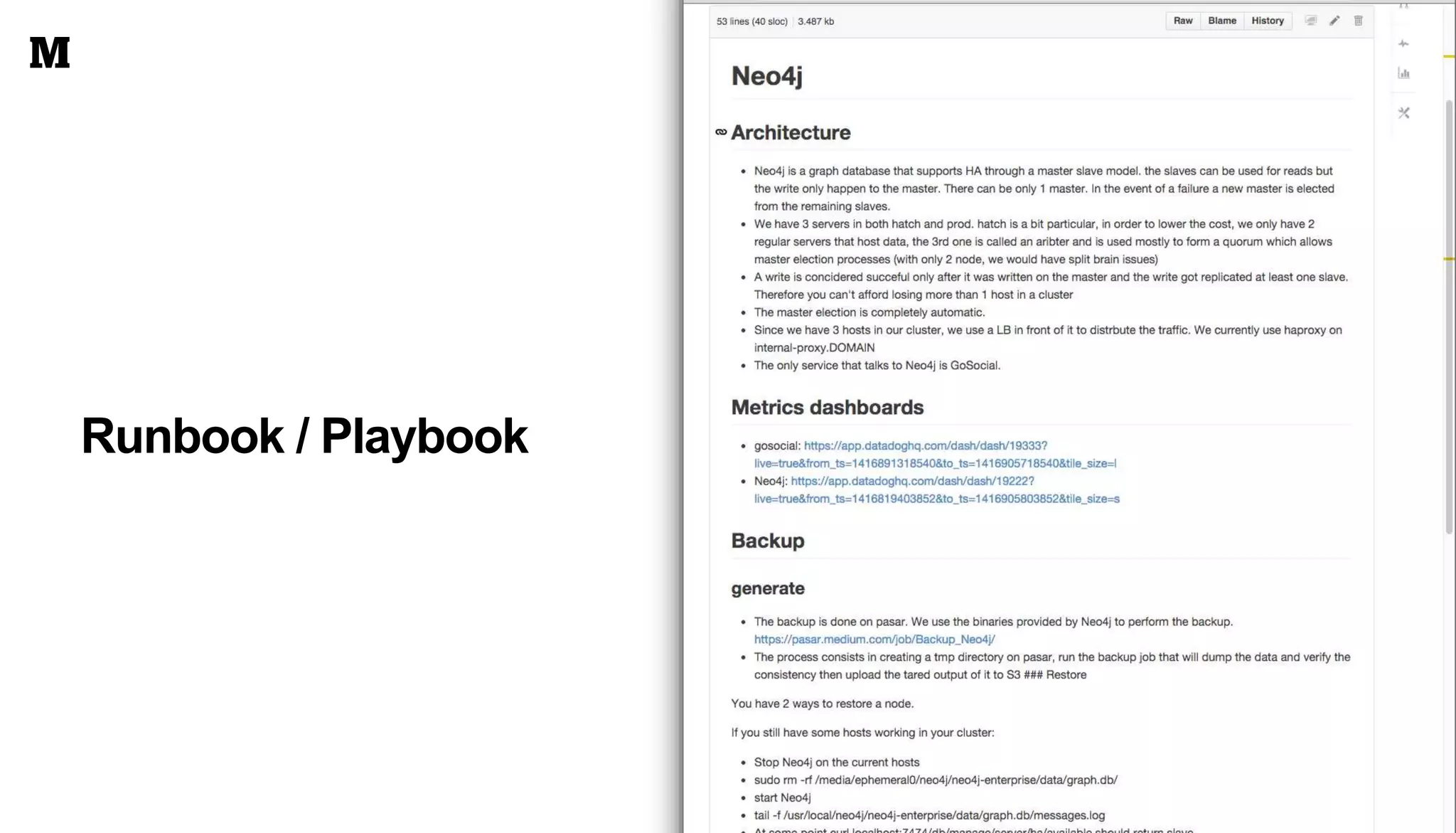 Runbook / Playbook
 