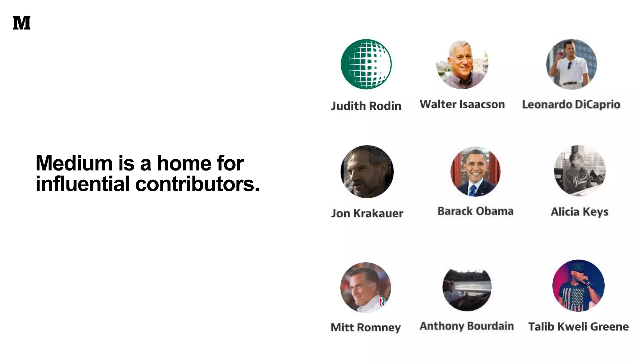 Medium is a home for
influential contributors.
 