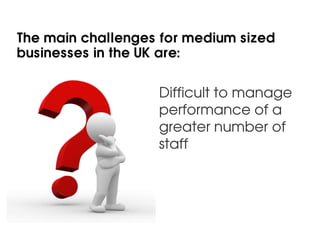The main challenges for medium sized
businesses in the UK are:


                   Difficult to manage
                  ...