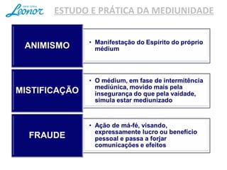 ESTUDO E PRÁTICA DA MEDIUNIDADE
 