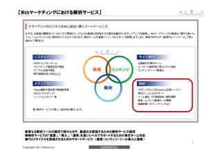 Web




 ●
 ●
 ●PDCA

Copyright 2011 Medix.Inc.   CONFIDENTIAL
 