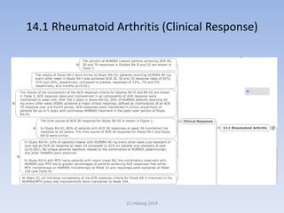 14.1 Rheumatoid Arthritis (Clinical Response)
(C) Infoseg 2014
 
