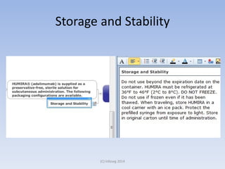 Storage and Stability
(C) Infoseg 2014
 