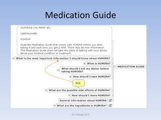 Medication Guide
(C) Infoseg 2014
 