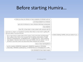 Before starting Humira…
(C) Infoseg 2014
 