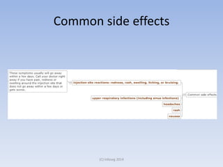 Common side effects
(C) Infoseg 2014
 