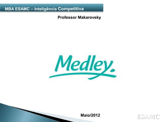 MBA ESAMC – Inteligência Competitiva

                        Professor Makarovsky




                                  Maio/2012    ESAMC
 