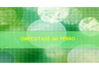 OMEOSTASI del FERRO
 