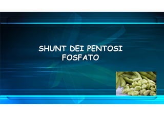 SHUNT DEI PENTOSI
FOSFATO
 