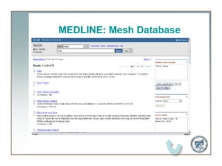 MEDLINE: Mesh Database
 