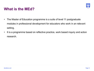 Master of Education From The University Of Dundee | PPTX