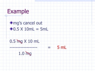 Med Math Master Equations Med Math | PPT