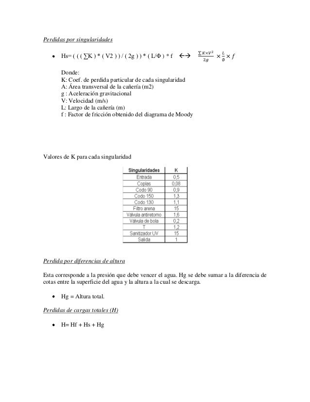 Medodologia Calculo De Bombas