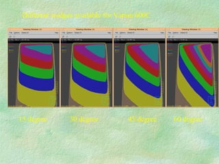 15 degree   30 degree 45 degree  60 degree  Different wedges available for Varian 600C  