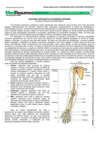 Medresumos 2016 anatomia topográfica - membro superior
