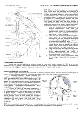 FORMAÇÃO RETICULAR aula - Neuroanatomia