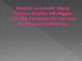 Medron automatic blood pressure monitor with bigger lcd