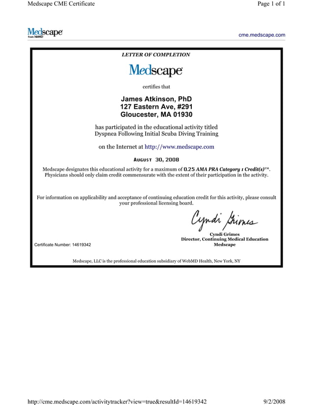 Medscape - Diver Unconscious at the Surface | PDF