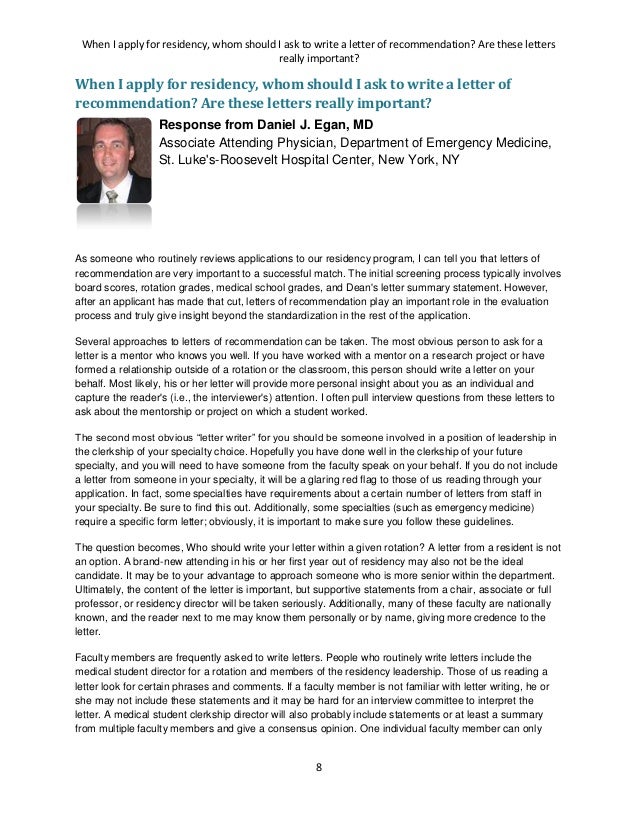 medscape articles strong letter of recommendation sample residency