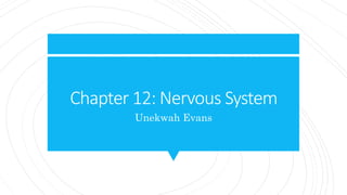 Chapter 12: Nervous System
Unekwah Evans