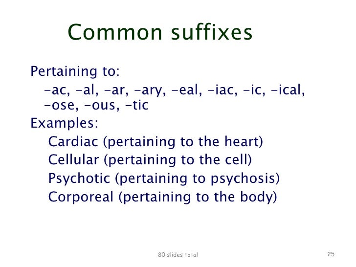 Medical Terminology