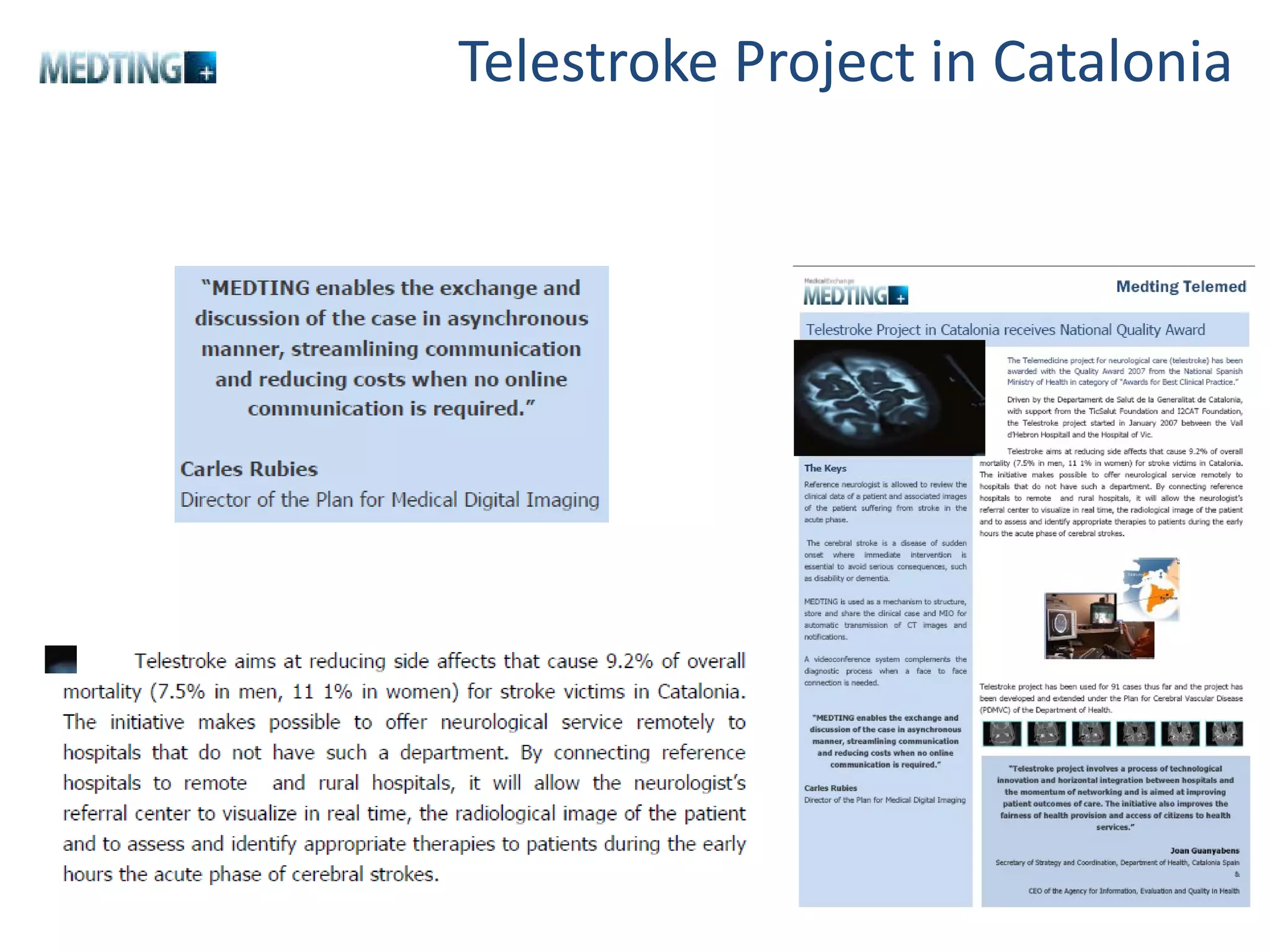 Telestroke Project in Catalonia 