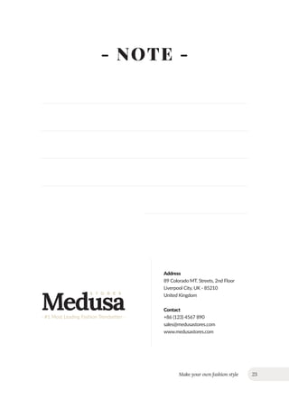 Medusa Note MEDUSA - Lookbook Brochure Fashion | PDF
